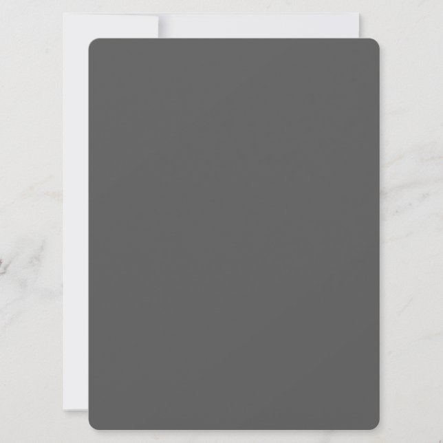 Create Your Own dark grey Custom Design Save The Date (Front)