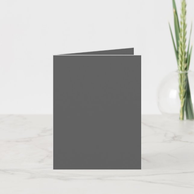 Create Your Own dark grey Custom Design Thank You Card (Front)