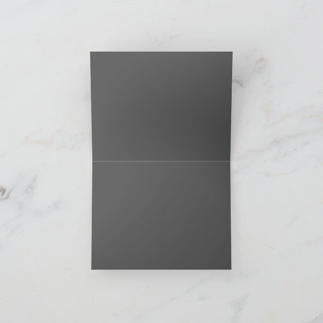 Create Your Own dark grey Custom Design Thank You Card (Inside)
