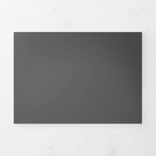 Create Your Own dark grey Custom Design Tri-Fold Announcement