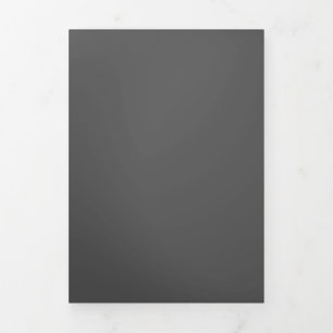 Create Your Own dark grey Custom Design Tri-Fold Announcement