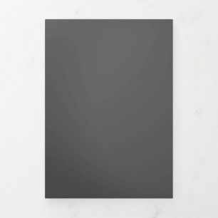 Create Your Own dark grey Custom Design Tri-Fold Card