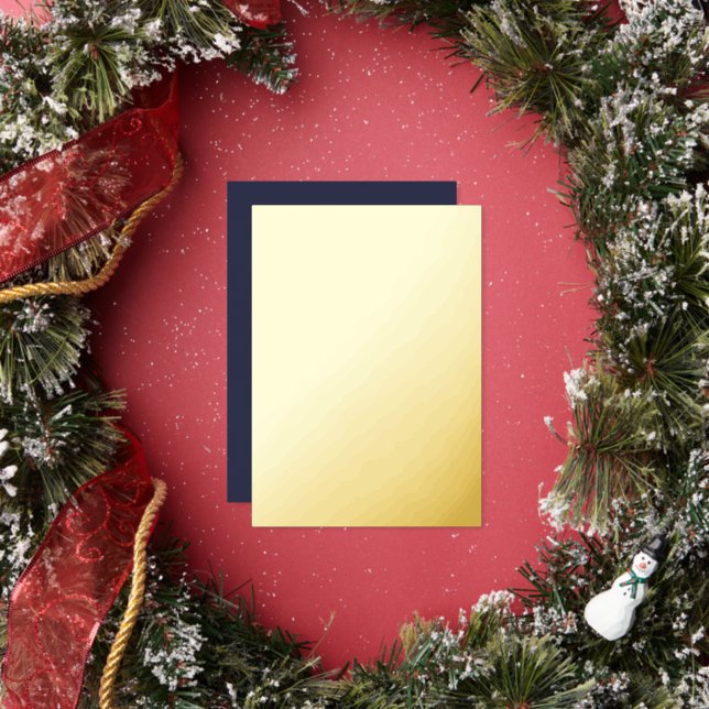 Create Your Own dark grey Custom personalised Foil Holiday Card (Insitu)