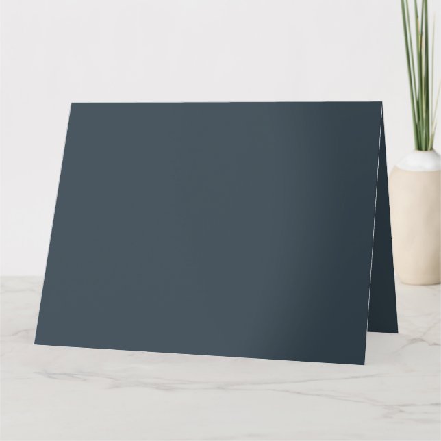  Create Your Own dark grey Folded Thank You Card (Front)