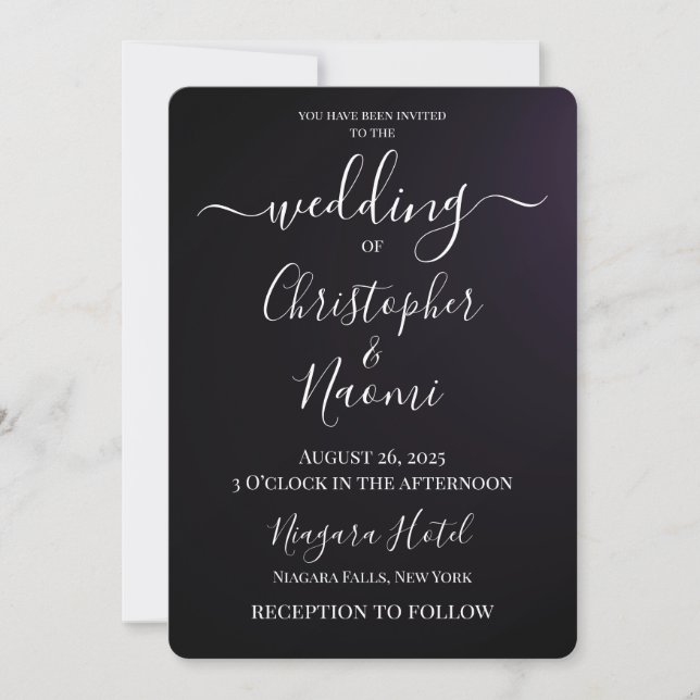 Create Your Own - Dark Minimalist Invitation (Front)