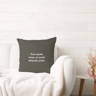 Create Your Own Dark Olive Taupe Minimalist Modern Cushion