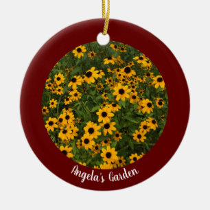 Create Your Own Dark Red Personalised Photo Ceramic Ornament