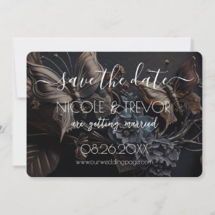 Create Your Own - Dark Steampunk Butterflies Save The Date