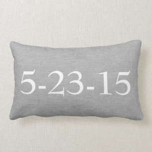 Create your own date wedding anniversary customise lumbar cushion