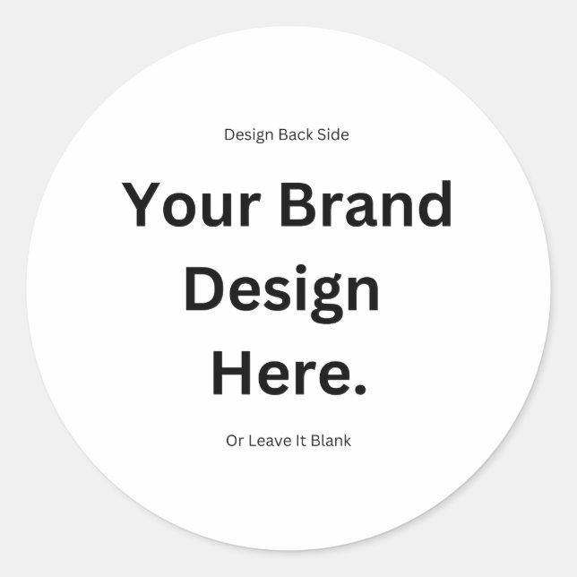 Create Your Own Design and Print Classic Round Sticker (Front)