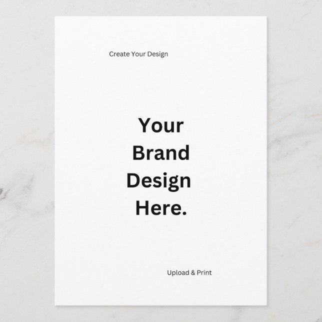 Create Your Own Design and Print Flat Menu (Front)