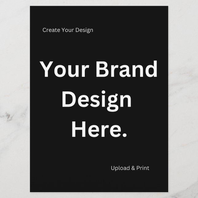 Create Your Own Design and Print Flat Menu (Front)