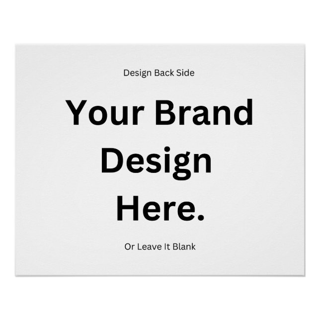 Create Your Own Design and Print Glossy Poster (Front)