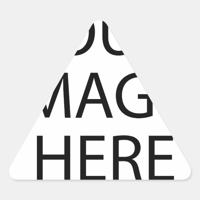 Create your own design and text triangle sticker (Front)
