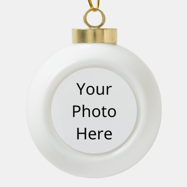 Create your own design ceramic ball christmas ornament (Front)