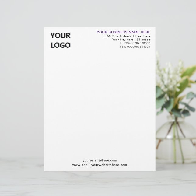 Create Your Own Design Company Letterhead Template (Standing Front)