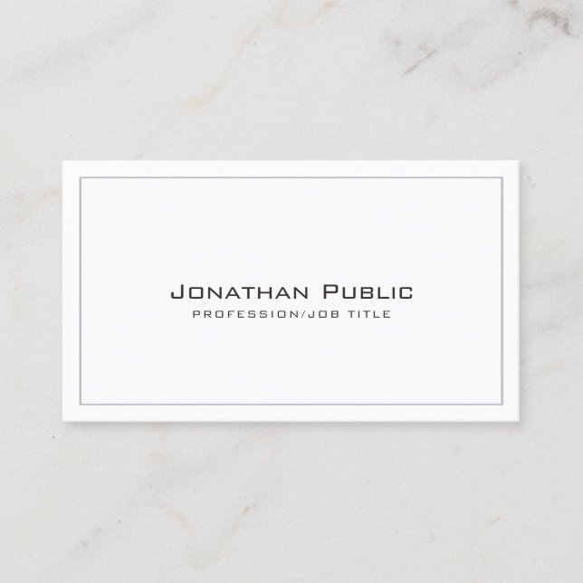 Create Your Own Design Modern Elegant Plain Business Card (Front)