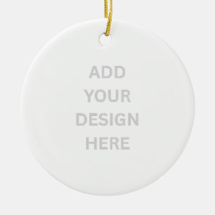 Create Your Own Design Porcelain Circle Ornament