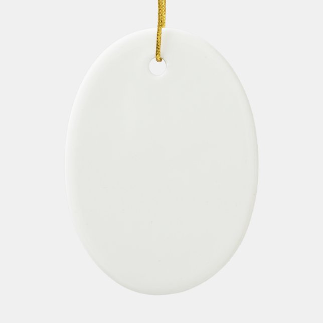 Create Your Own Design Porcelain Oval Ornament (Front)