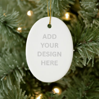 Create Your Own Design Porcelain Oval Ornament