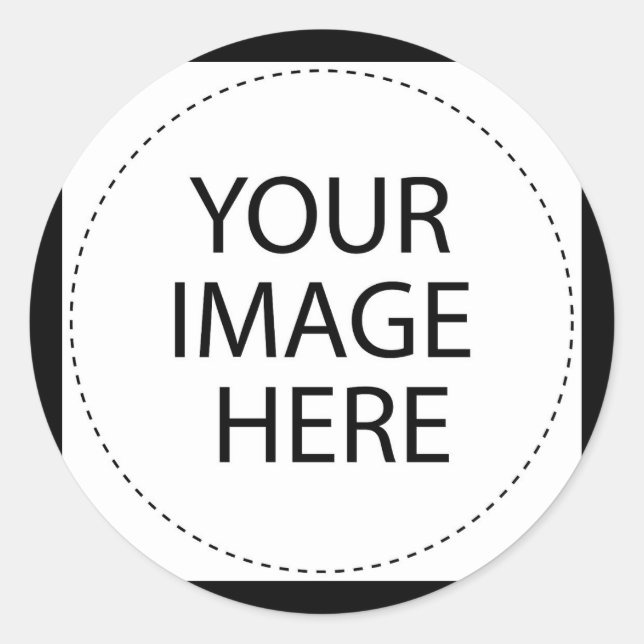 CREATE YOUR OWN - DESIGN YOUR OWN - BLANK CLASSIC ROUND STICKER (Front)