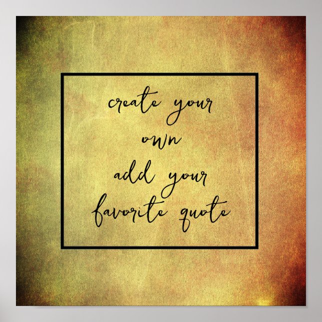  create your own distressed texture add text  poster (Front)