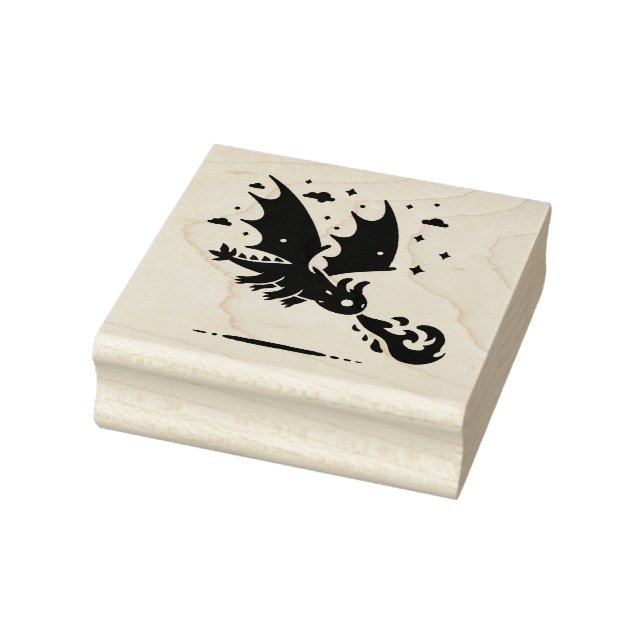 Create Your Own Diving Fire Dragon Fledgling Rubber Stamp (Stamp)