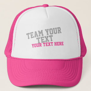 CREATE-YOUR-OWN DIY Custom Print Bachelorette Pink Trucker Hat