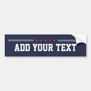 CREATE-YOUR-OWN DIY Custom Print (Colour Options) Bumper Sticker