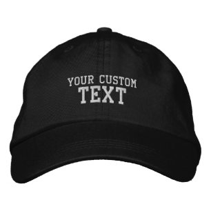 CREATE-YOUR-OWN DIY Custom Text with various fonts Embroidered Hat