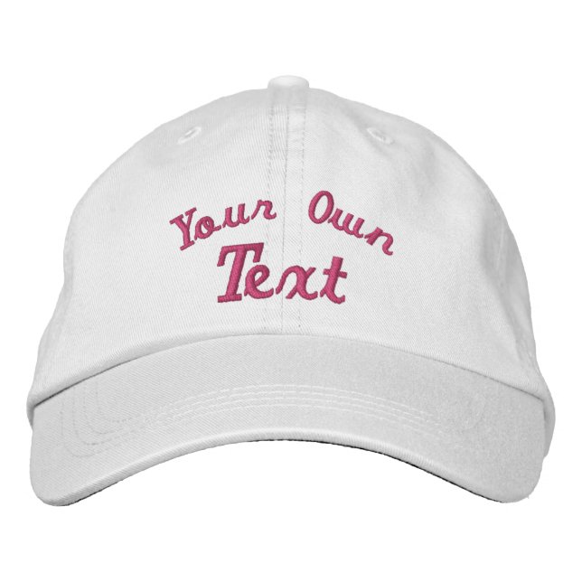 CREATE-YOUR-OWN DIY Custom Text with various fonts Embroidered Hat (Front)