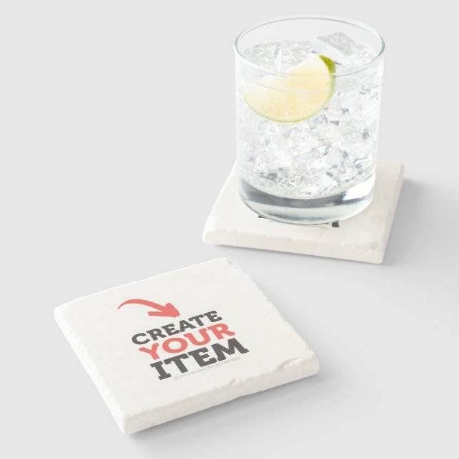 CREATE-YOUR-OWN DIY Custom upload design Bachelor Stone Coaster (Side)