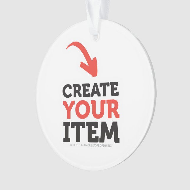 CREATE-YOUR-OWN DIY Custom upload design Christmas Ornament (Front)