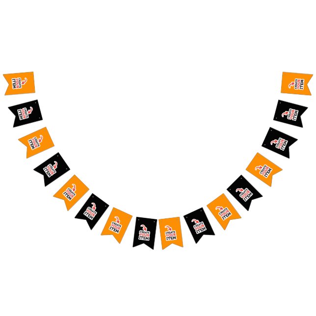 CREATE-YOUR-OWN DIY Custom upload design halloween Bunting (All)
