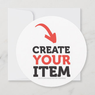 CREATE-YOUR-OWN DIY Custom upload design Round Card