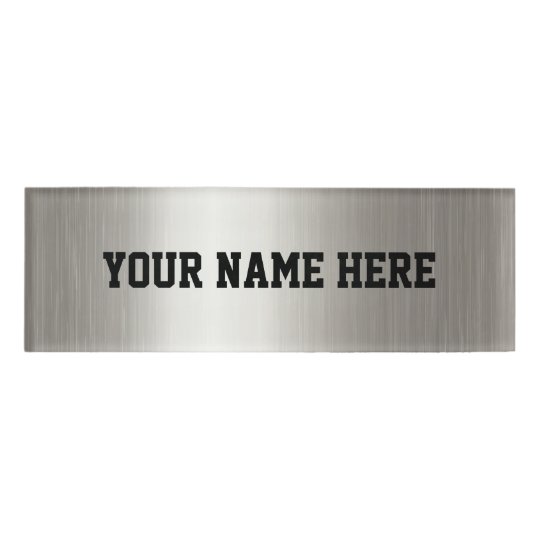 CREATE-YOUR-OWN DIY Custom upload design Silver Name Tag | Zazzle.com.au