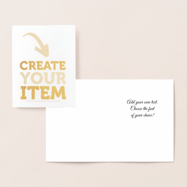 CREATE-YOUR-OWN DIY Custom upload heart wedding Foil Card (Display)