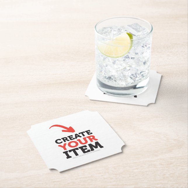 CREATE-YOUR-OWN DIY Custom upload wedding design Paper Coaster (Insitu)