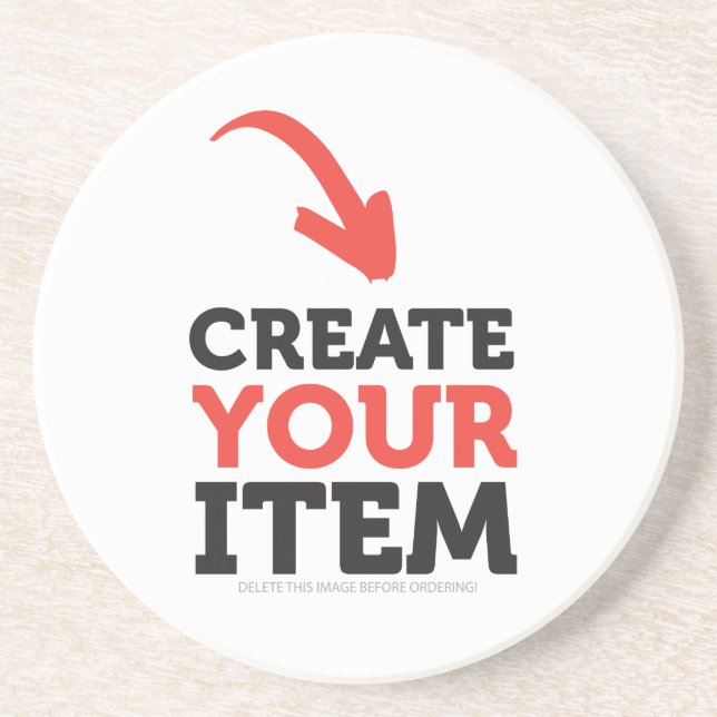 CREATE-YOUR-OWN DIY Custom upload your design Coaster (Front)