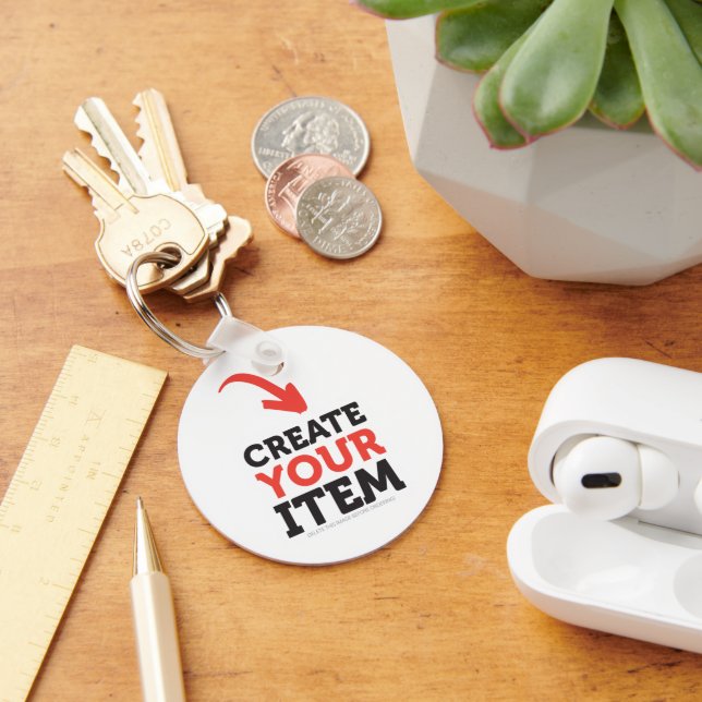 CREATE-YOUR-OWN DIY Custom upload your design Key Ring (Desk)