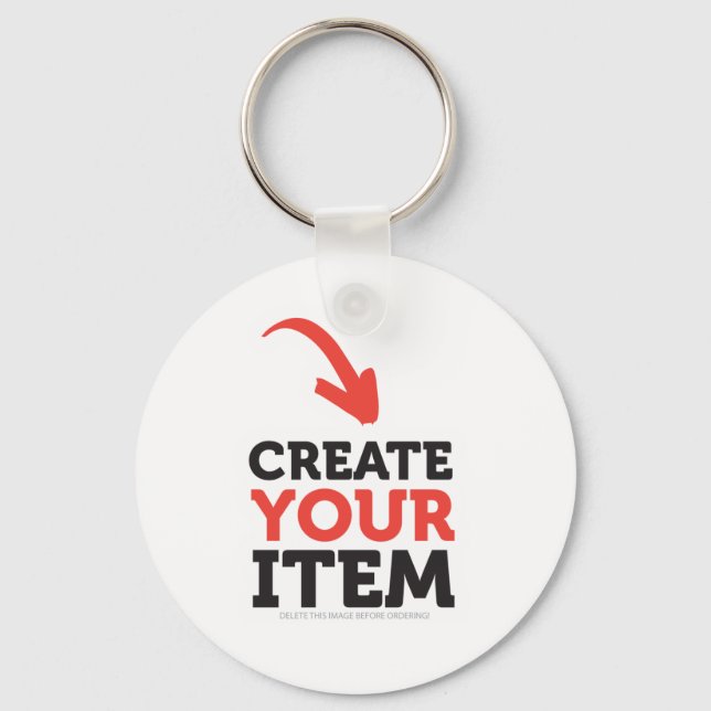 CREATE-YOUR-OWN DIY Custom upload your design Key Ring (Front)