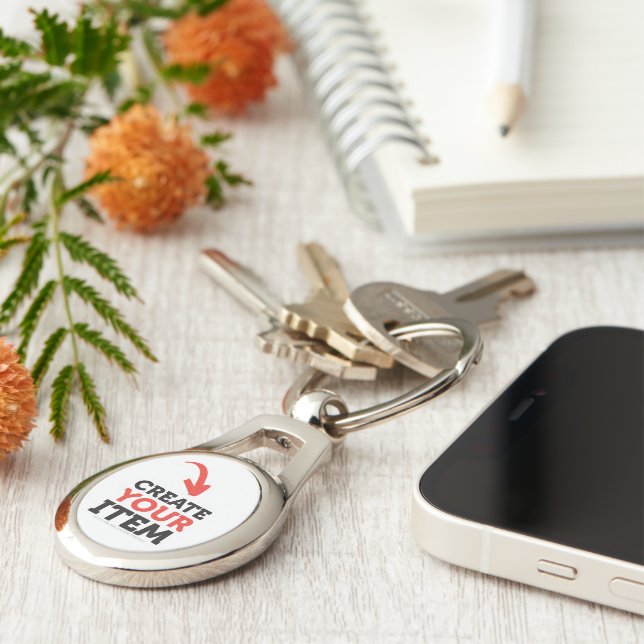 CREATE-YOUR-OWN DIY Custom upload your design Key Ring (Side)
