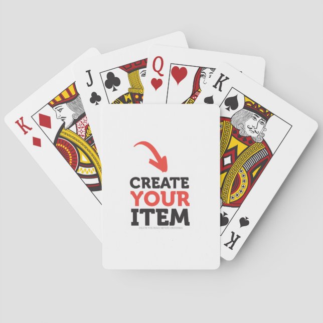 CREATE-YOUR-OWN DIY Custom upload your design Playing Cards (Back)