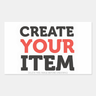 CREATE-YOUR-OWN DIY Custom upload your design Rectangular Sticker