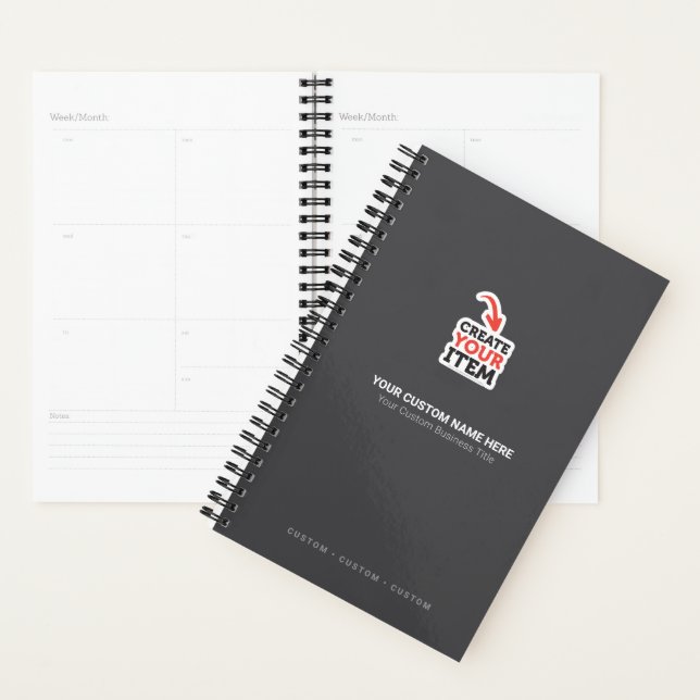 Create Your Own DIY Daily Planner Book Logo Upload (Display)