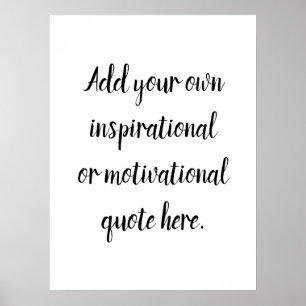 Create Your Own DIY Modern Inspirational Quote Poster