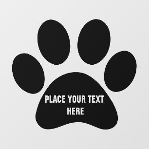 Create Your Own Dog Paw Print  Message Text