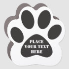 Create Your Own Dog Paw Print Message Text Car Ma