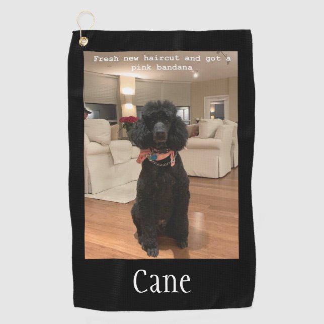 Create Your Own Dog Photo Custom Pet Golf Towel (Front)