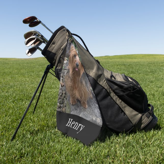 Create Your Own Dog Photo Custom Pet Golf Towel (Green)